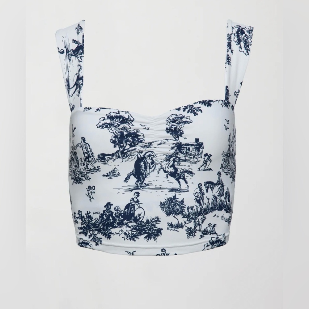 Carbon38 Toile Longline Sports Bra-Navy - Picture 2 of 9